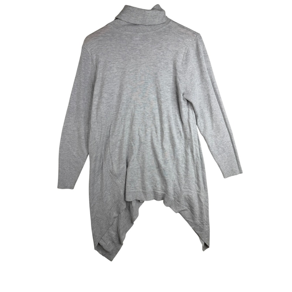 Chicos Cashmere Blend Turtleneck Tunic Sweater size Large Gray - Picture 5 of 8